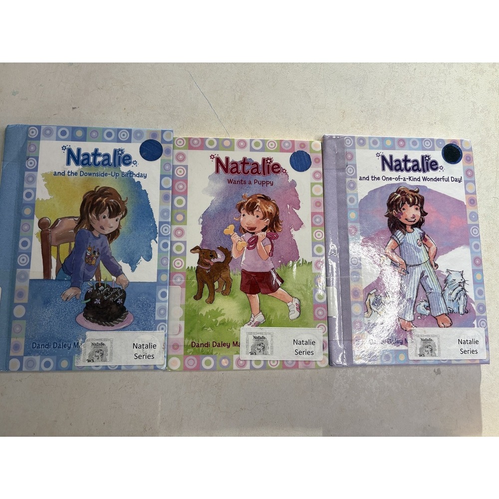 Dandi Daley Mackall Natalie Series 3 Book Lot Puppy Birthday Wonderful Day 1-3